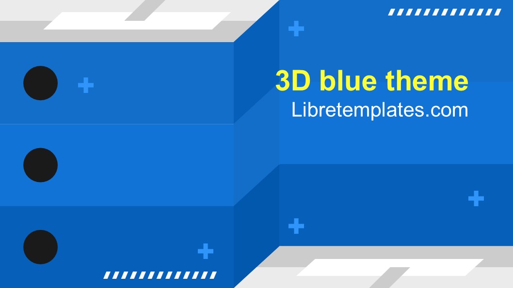 3D blue theme
