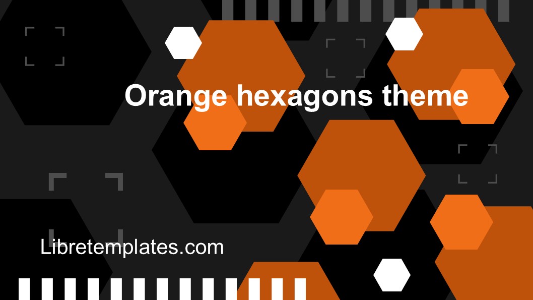 Orange hexagons theme
