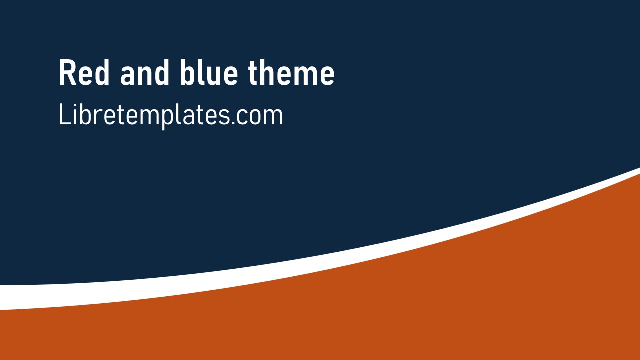 Rot-blaues einfaches Thema