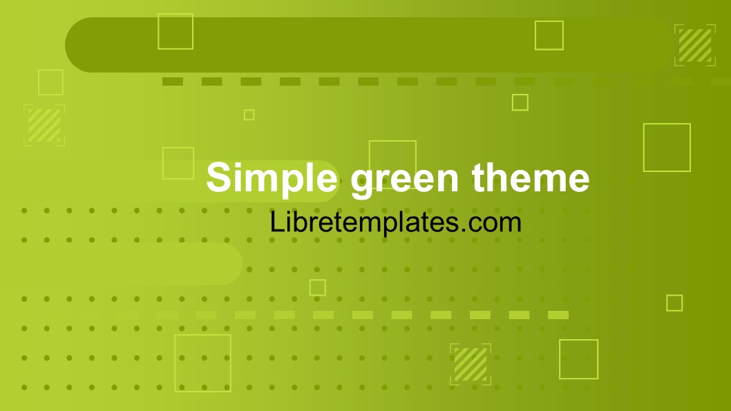 Simple light green theme