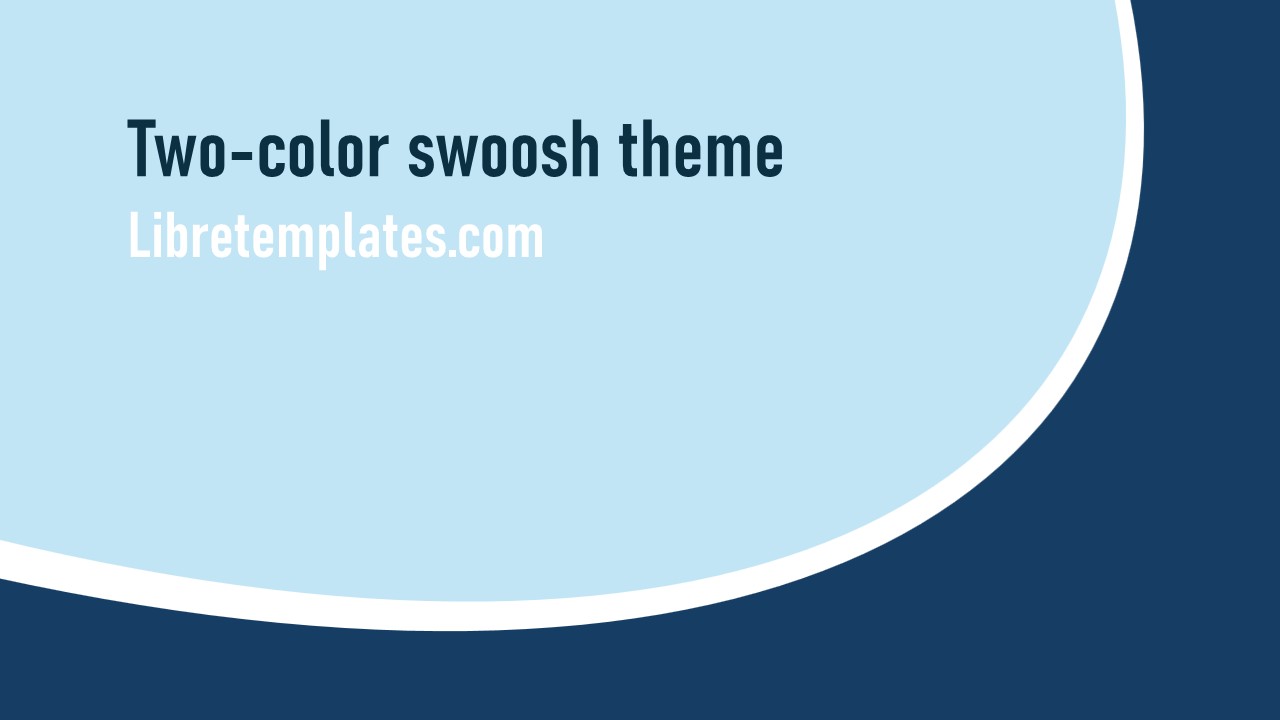 Two-colors swoosh theme