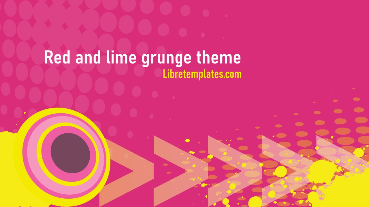 Red and lime grunge theme