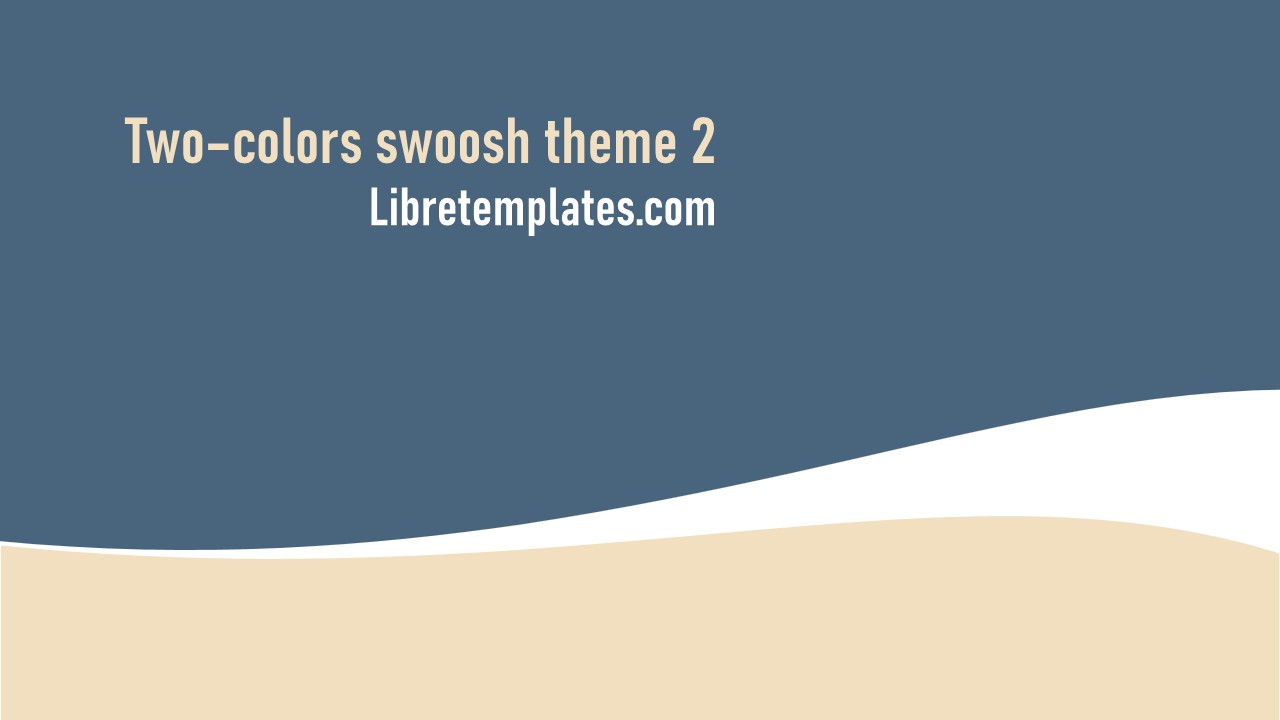 Two-colors swoosh theme 2