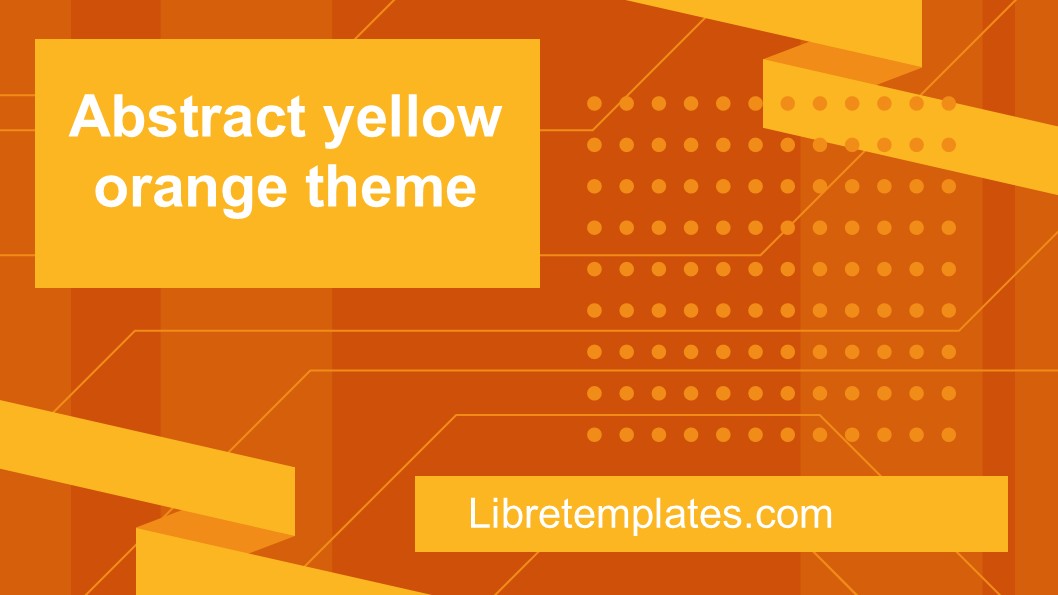 Abstract yellow orange theme
