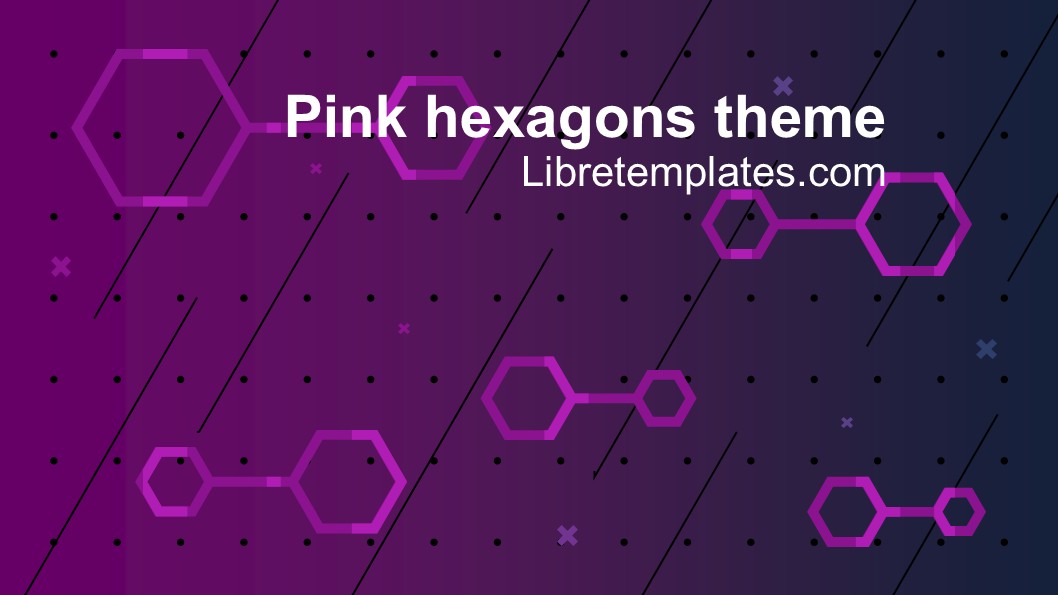 Pink hexagon pattern theme