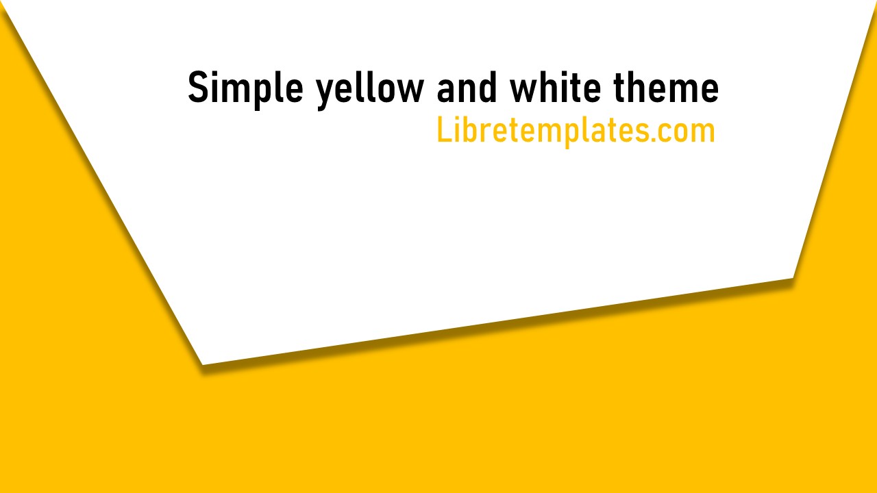 Simple yellow and white theme
