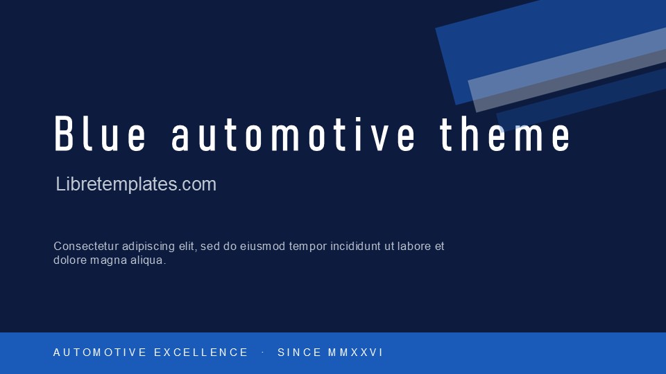 Blue automotive theme