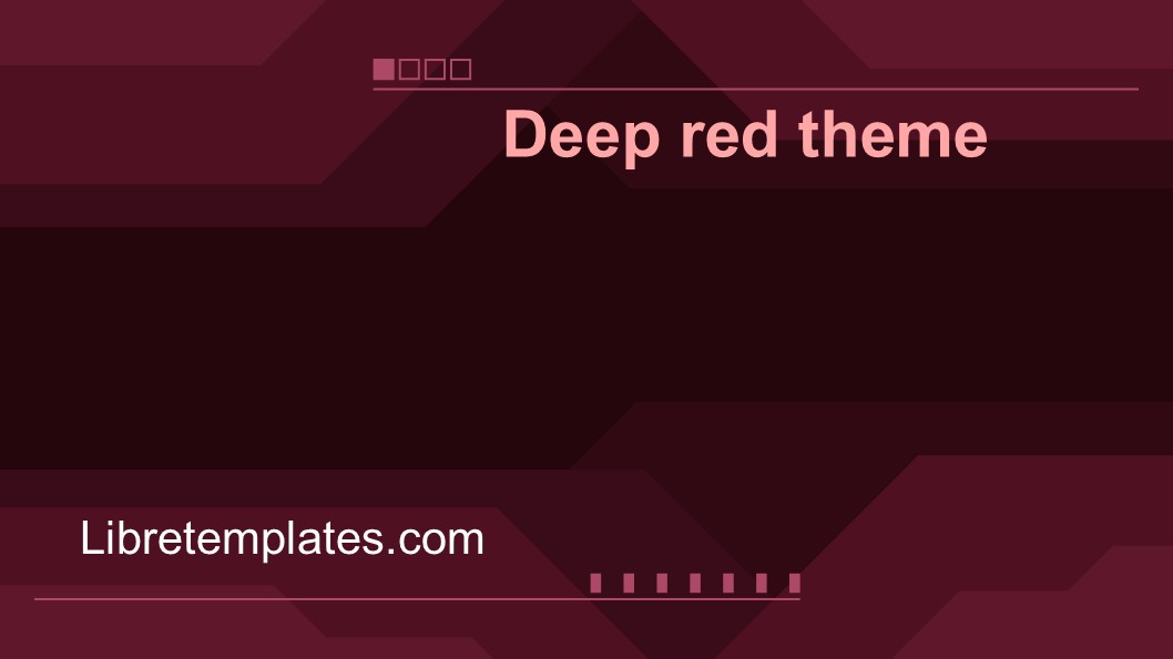 Deep red theme