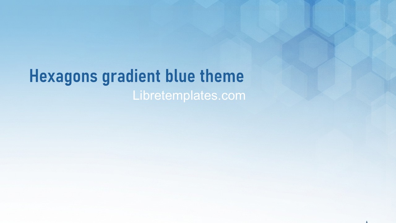 Hexagons blue and white gradient theme