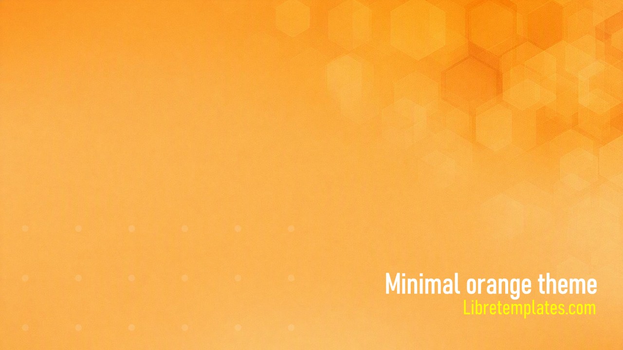 Orange minimal theme