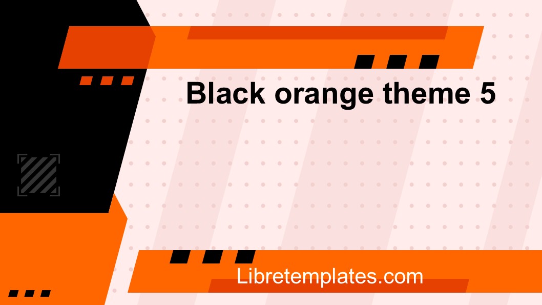 Black and orange color theme
