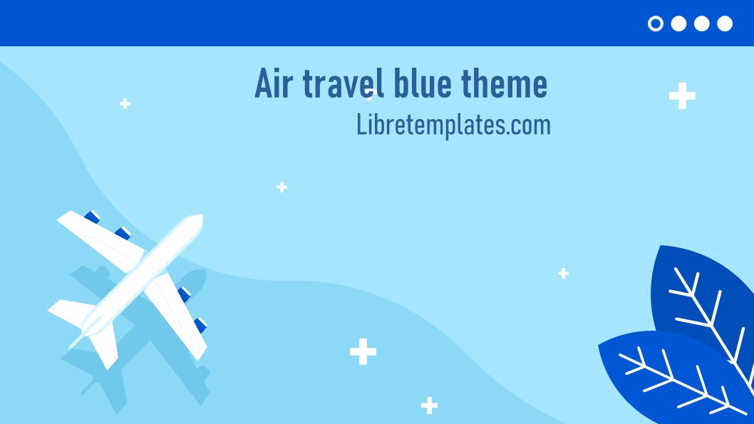 Air travel blue theme