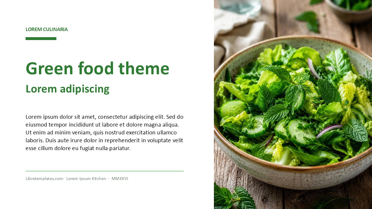 Tema de comida verde