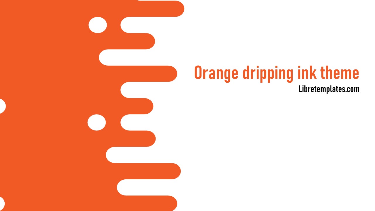 Orange dripping ink theme