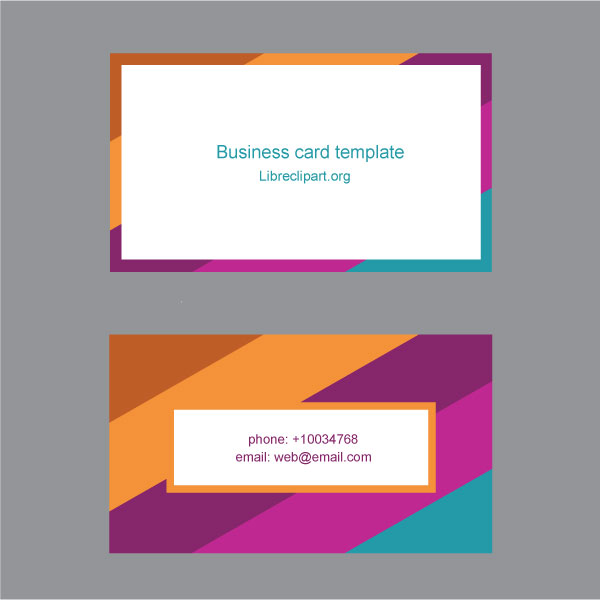 Plantilla de tarjeta de presentación de cinco colores