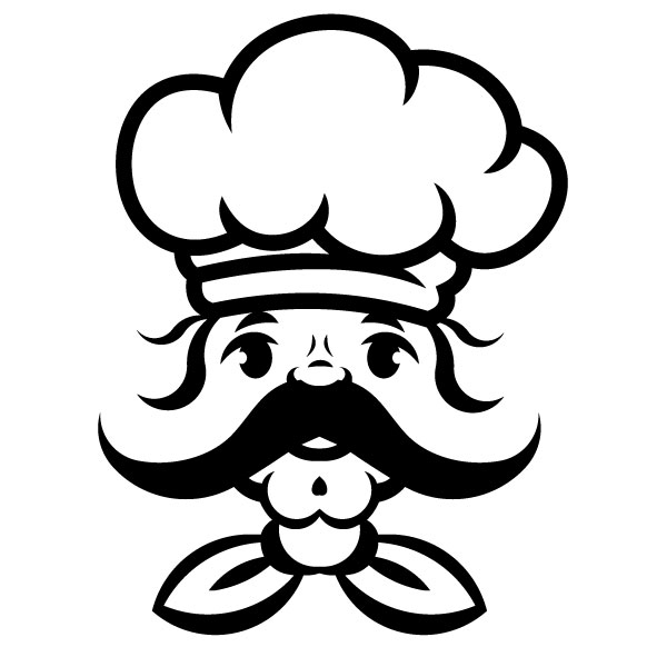 Un chef con bigote