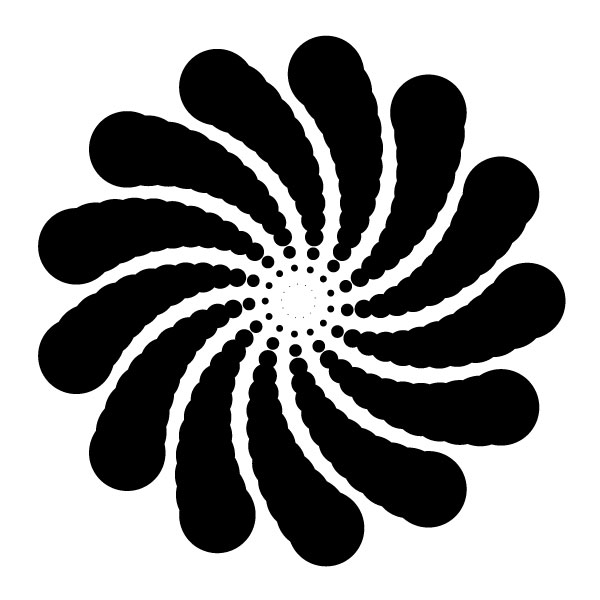 Puntos de remolino retro