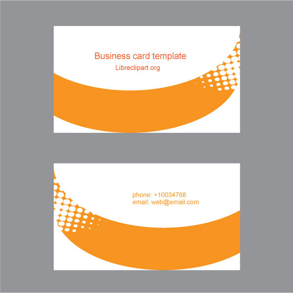 Plantilla de tarjeta de presentación de color naranja