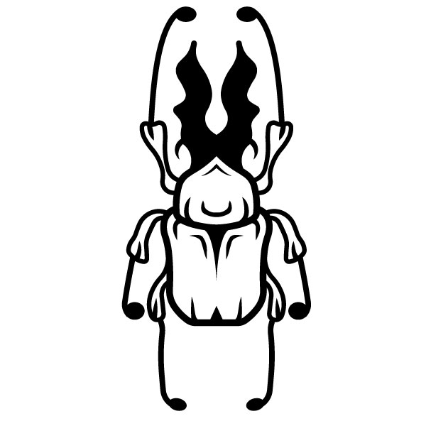 Silueta de un escarabajo