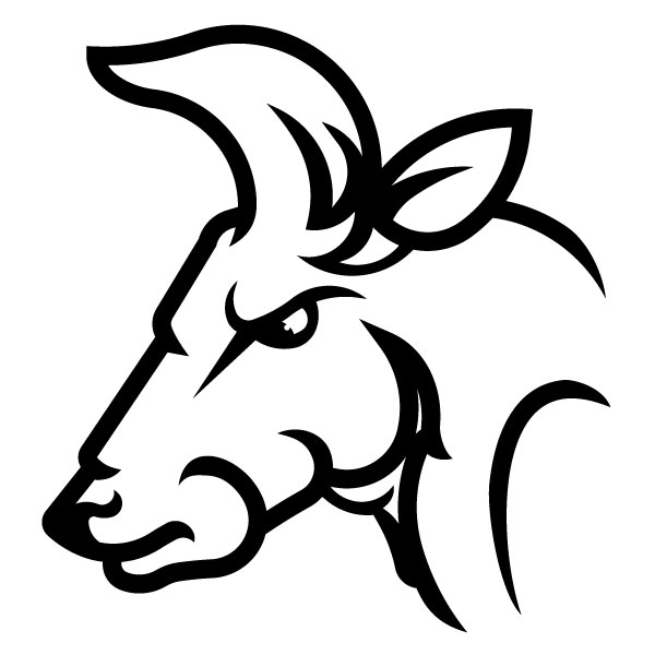 Silueta de una cabeza de toro