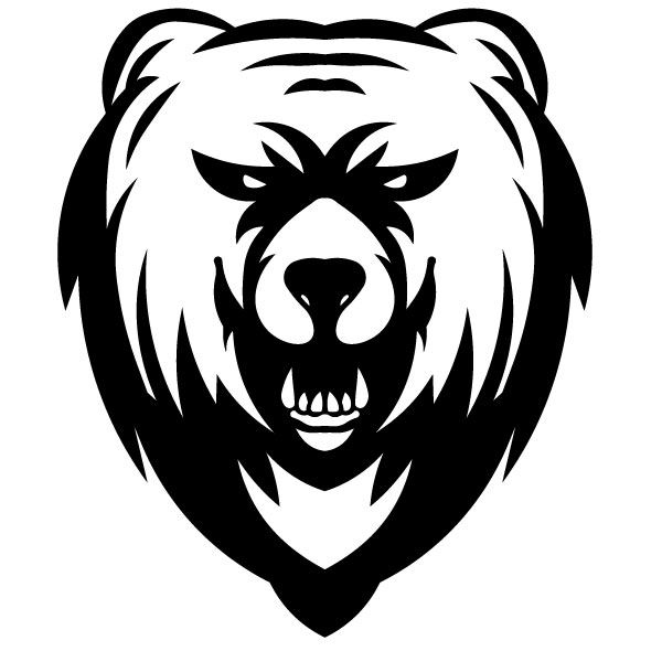 Silueta de cabeza de oso