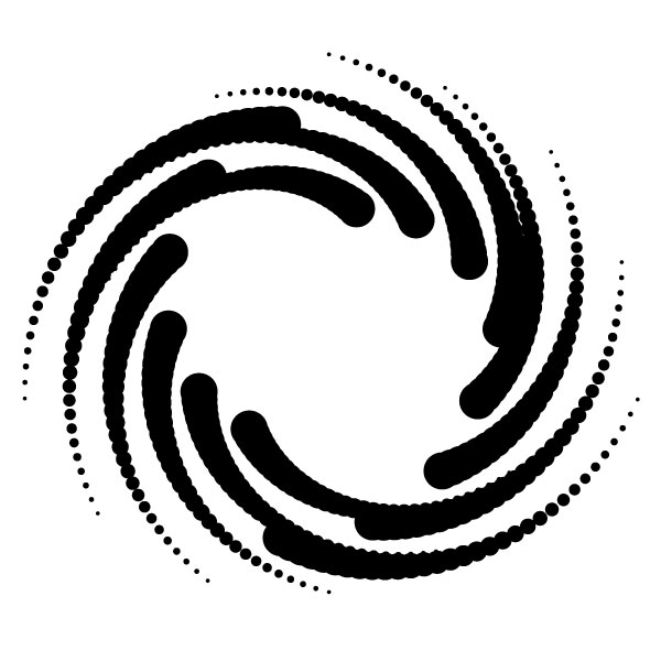 Puntos de semitono en forma de espiral