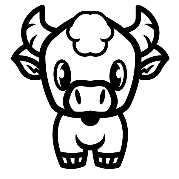 Linda silueta de toro