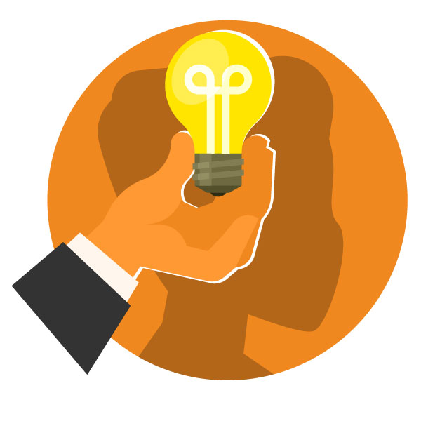 Concepto de generación de ideas