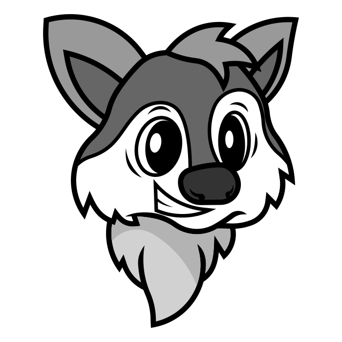 Linda cabeza de cachorro de lobo