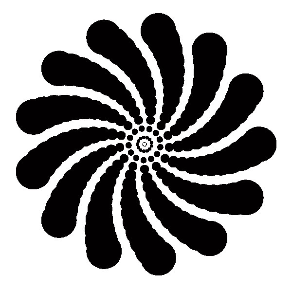 Puntos giratorios de forma retro