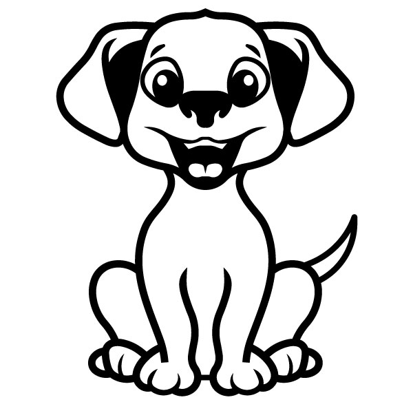 Linda silueta de perro