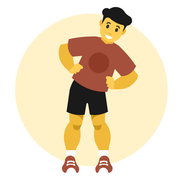 Adolescente haciendo ejercicios