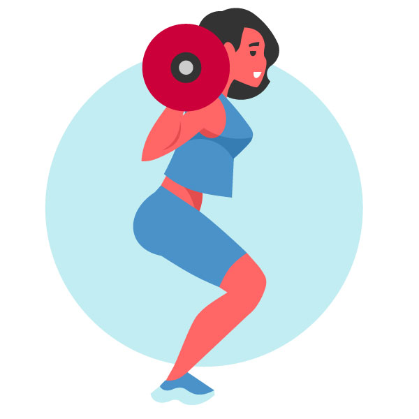 Mujer haciendo sentadillas