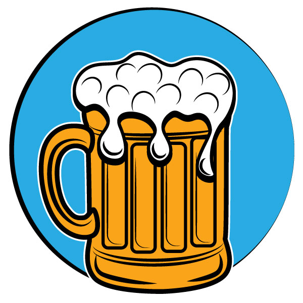 Jarra de cerveza con espuma blanca