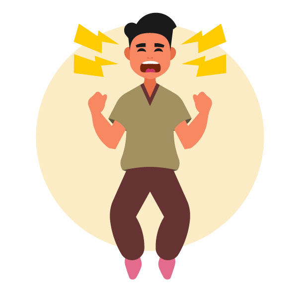 Niño llorando histéricamente