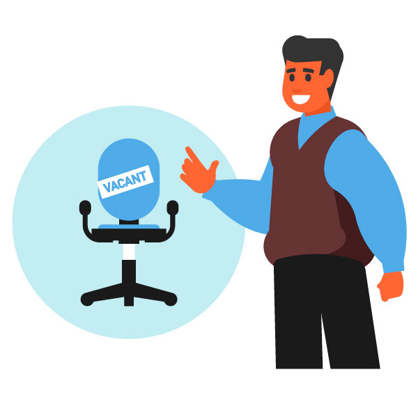 Lugar vacante en la oficina