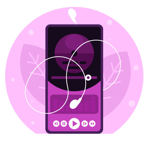 Musik-App auf dem Smartphone