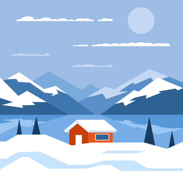 Cabaña junto al lago