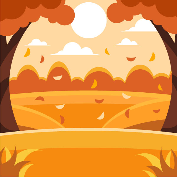 Paisaje de la temporada de otoño