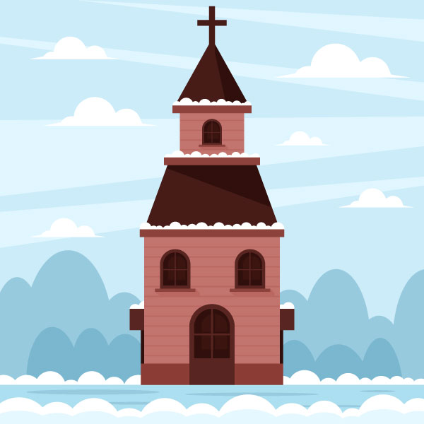 Iglesia en invierno