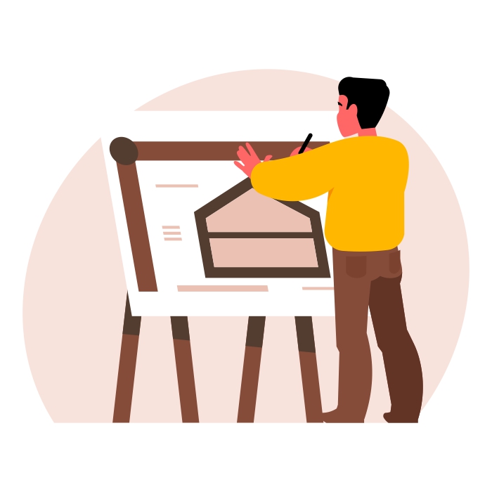 Un arquitecto diseña una casa