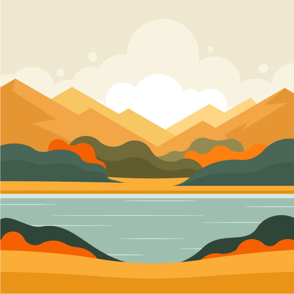 Berglandschaft im Herbst