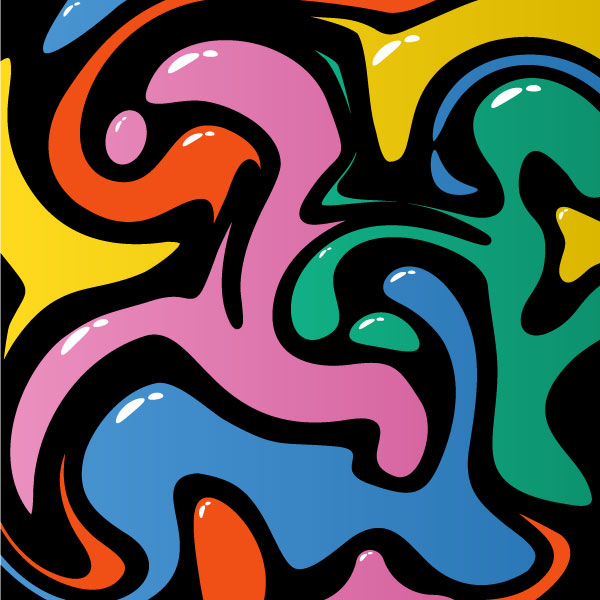 Abstrakte bunte Kleckse