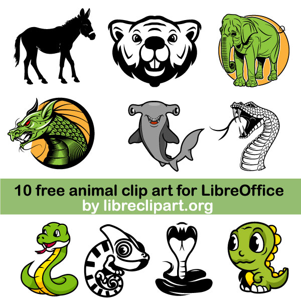 10 imágenes prediseñadas de vectores de animales