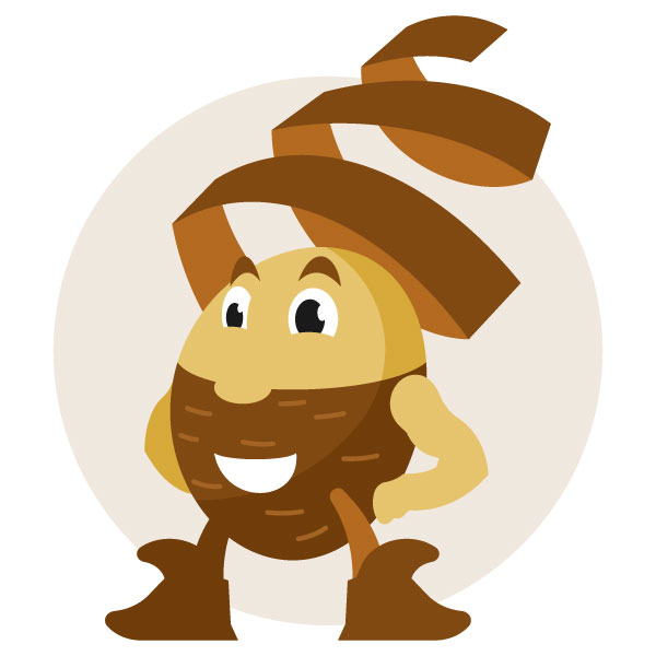 Kartoffelcharakter mit menschlichem Antlitz