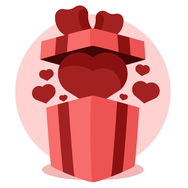 Geschenk zum Valentinstag