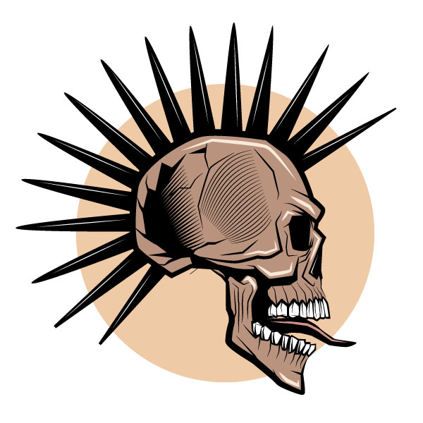 Hässlicher Schädel Profilansicht