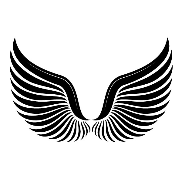 Silueta de alas de pájaro