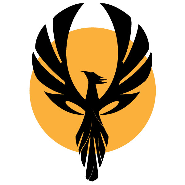 Silueta de pájaro fénix