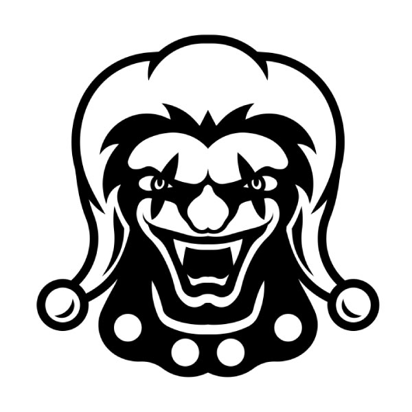 Silueta de bufón malvado